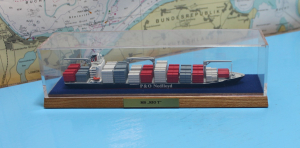 Containerschiff "Rio T" P&O Nedlloyd (1 St.) LIB 2004 in Vitrine von Modellbau Conrad